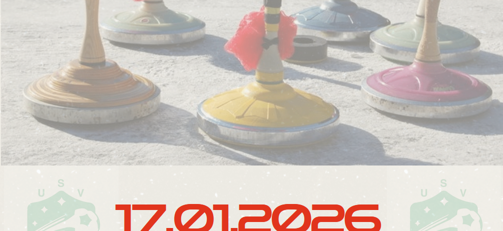Eine Werbung für ein Curling-Event in St. Lorenzen am Wechsel, geplant für den 17. Januar 2026, mit Anmeldeinformationen und einer Anmeldefrist bis zum 11. Januar 2025.