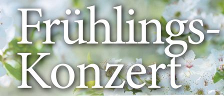 Plakat für das Frühlingskonzert im Neufeld Kulturzentrum am 15. März 2026, 16 Uhr. Einlass 15:15 Uhr. Musikalische Gäste: Klangkörper Pottendorf.