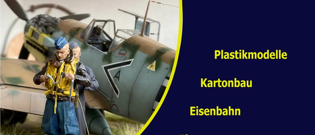 Plakat für Modellbaufreunde Wr. Neustadt mit einem Modellpiloten und einem Militärflugzeug, Details zur Veranstaltung und zum Datum.