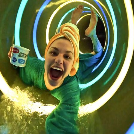 Bild enthält, Head, Person, Face, Happy, Photography, Portrait, Cup, Disposable Cup, Sliding