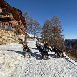 Bild enthält, Outdoors, Shelter, Person, Nature, Handbag, Scenery, Tree, Housing, Shoe, Skateboard
