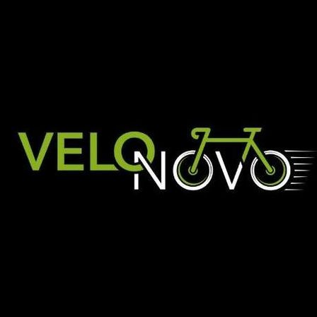 Das VeloNovo-Logo zeigt den Schriftzug 'VeloNovo' in Grün mit einem Fahrrad-Symbol daneben, beides auf schwarzem Hintergrund.