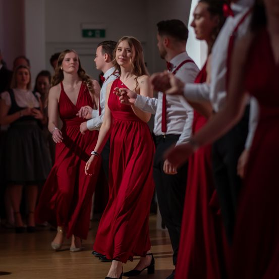 Bild enthält, Dress, Evening Dress, Formal Wear, Adult, Female, Person, Woman, Dancing, Hardwood, Man