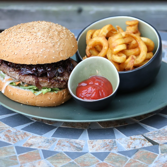 Bild enthält, Food, Food Presentation, Burger, Ketchup