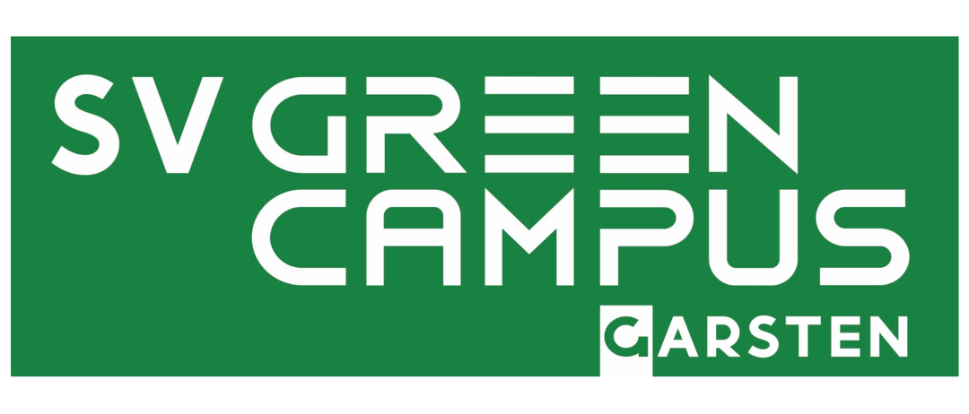 Das Logo des SV Green Campus Carsten, auf weißem Hintergrund, zeigt grünen Text mit fetten Linien. Der Name 'SV Green Campus Carsten' ist prominent angezeigt.