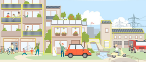 Bild enthält, Neighborhood, City, Person, Car, Vehicle, Factory, Bicycle, Urban