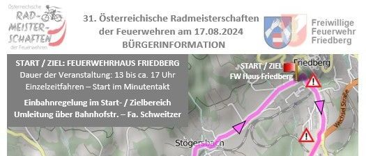 Bürgerinfo Radmeisterschaft