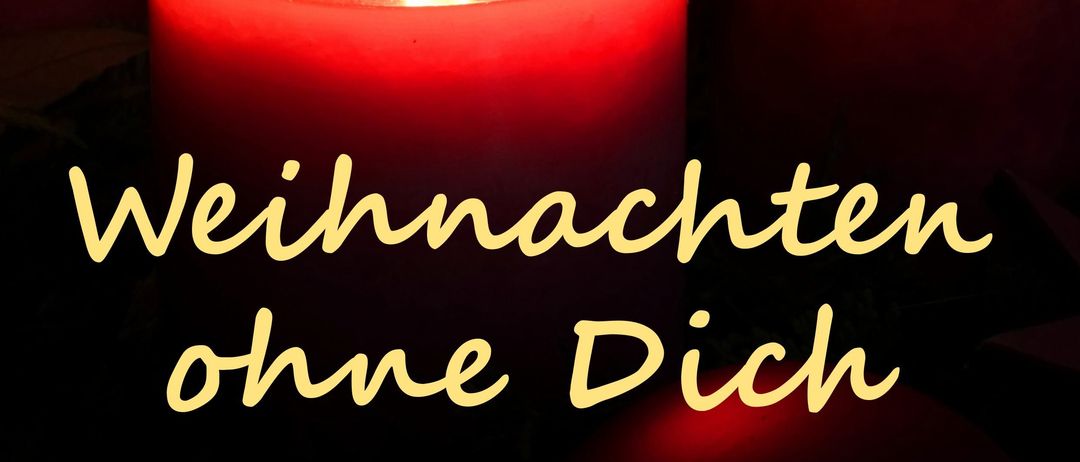 Ein Plakat zeigt eine brennende rote Kerze mit den Worten 'Weihnachten ohne Dich' und 'SO 21. Dezember 2025, 17:00 Pfarrzentrum Trefling'. Es beinhaltet eine Feierbeschreibung mit Stationen für Trauernde, Hoffende und Interessierte.