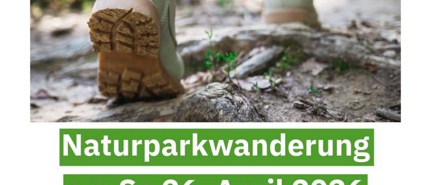 Beteiligen Sie sich an der Naturparkwanderung am 26. April 2026, Beginn um 9:30 Uhr am Sportplatz in Langeick. Die geführte Wanderung führt über 10,5 km, dauert ca. 3 Stunden, durch den frühlingshaften Wald und über weite Felder nach Glashütten, Rast im Waldbahncafé. Danach geht es wieder zurück nach Langeick, wo die Wanderung endet.