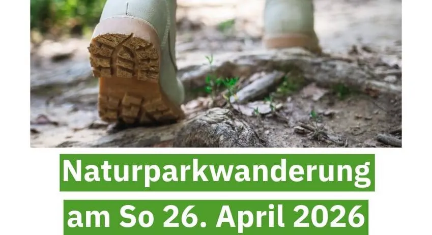 Beteiligen Sie sich an der Naturparkwanderung am 26. April 2026, Beginn um 9:30 Uhr am Sportplatz in Langeick. Die geführte Wanderung führt über 10,5 km, dauert ca. 3 Stunden, durch den frühlingshaften Wald und über weite Felder nach Glashütten, Rast im Waldbahncafé. Danach geht es wieder zurück nach Langeick, wo die Wanderung endet.