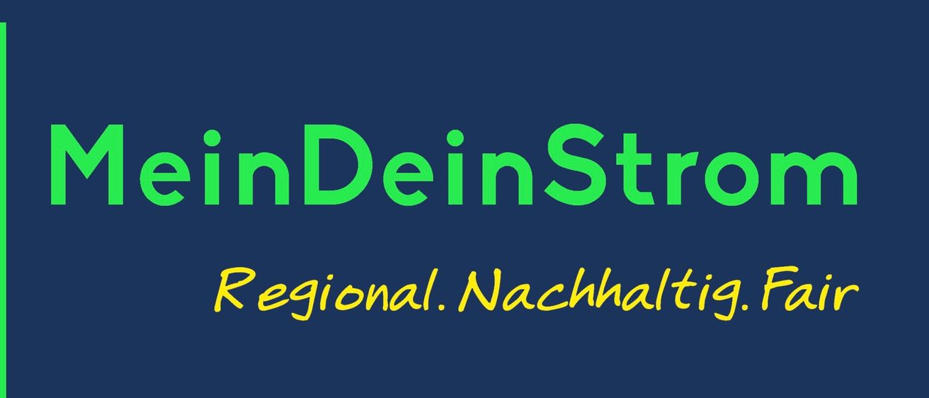 Blauer Hintergrund mit weißem und grünem Text. 'LeinDein' in Weiß und 'Regional.' in Grün.