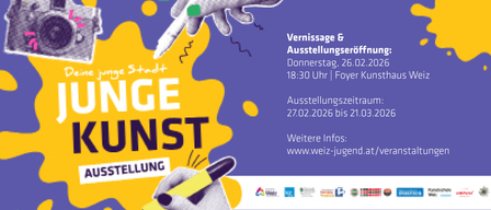 Vernissage & Ausstellungen am Donnerstag, 26., um 18:30 Uhr. Ausstellung bis 27.02.2026. Weitere Infos: www.weiz-jung.org.