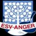Das Logo zeigt einen Baum mit Blättern, die in Herzform angeordnet sind, vor einem blauen Hintergrund. Darunter steht der Text 'ESV-ANGER' in Rot.