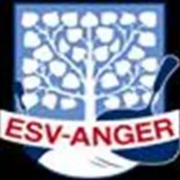 Das Logo zeigt einen Baum mit Blättern, die in Herzform angeordnet sind, vor einem blauen Hintergrund. Darunter steht der Text 'ESV-ANGER' in Rot.