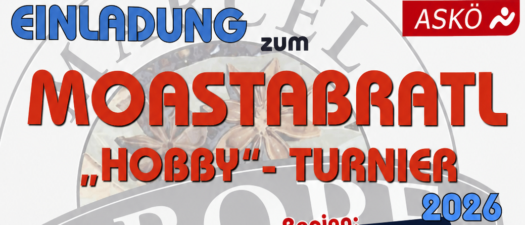 Plakat für das 'Hobby'-Turnier 2026. Zeitplan umfasst Termine vom 22. Juli bis 26. Juli, mit Zeiten von 18:00 bis 09:00. Veranstaltungsdetails beinhalten Teilnahmegebühr, Preis und eine Abschlussparty.