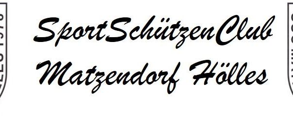 Das Bild zeigt Logos für Sportschützenclub Matzendorf Höll, mit einem Wappen und einem Pferd, mit dem Jahr 1978.