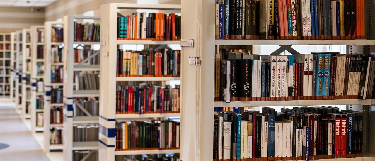 Bild enthält, Furniture, Bookcase, Architecture, Building, Indoors