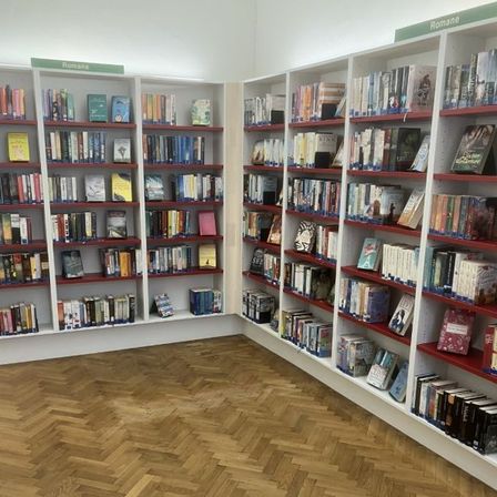 Bild enthält, Furniture, Bookcase, Person, Book, Publication, Indoors, Library