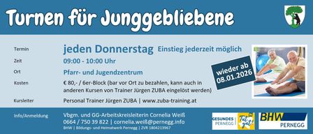 Flyer für einen Jugendtanz am Donnerstag um 10:00 Uhr. Anmeldung jederzeit möglich. Kontaktieren Sie Cornelia Weis unter 039 822 oder cornelia.weis@pernegg.info.