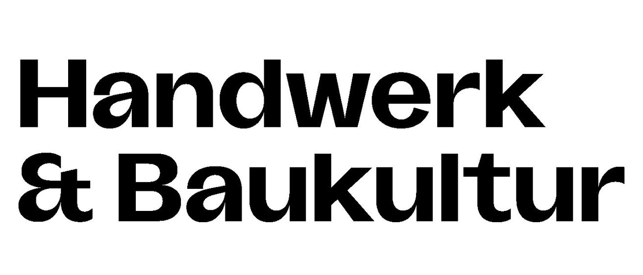 Das Bild enthält den Text 'ndwerl Baukult' in Schwarz auf weißem Hintergrund.