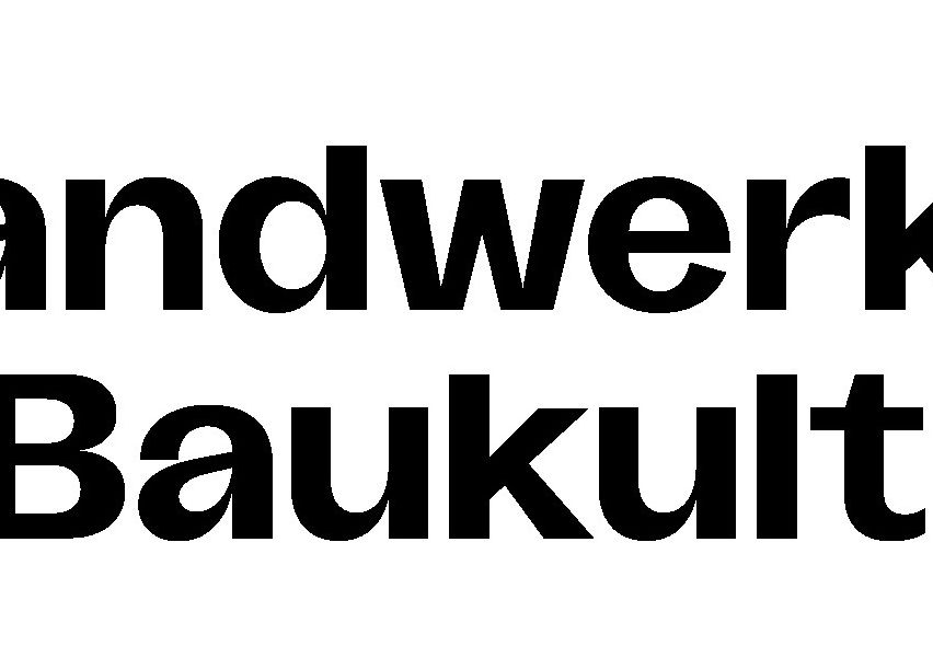 Das Bild enthält den Text 'ndwerl Baukult' in Schwarz auf weißem Hintergrund.