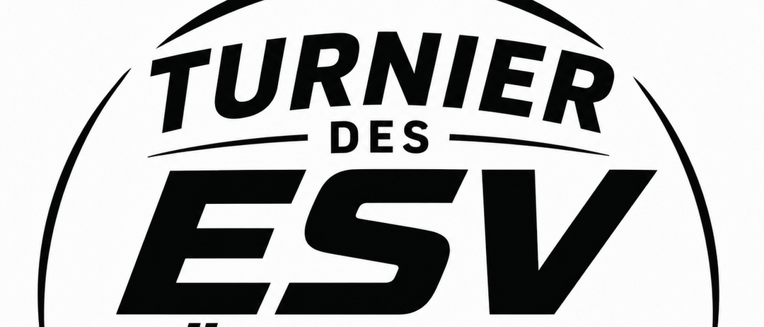 Logo der ESV Wörterberg Turnerschaft mit einer schwarzen Hantel, das 'Fairness' und 'Freundschaft' darstellt. Es symbolisiert Kraft und Kameradschaft im Stocksport.