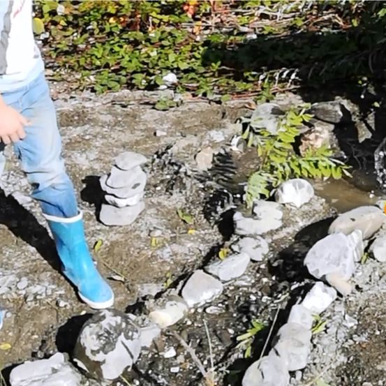 Rock, Shoe, Boy, Child, Male, Person, Nature, Outdoors, Female, Girl