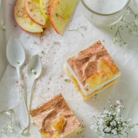 Bild enthält, Food, Food Presentation, Cutlery, Spoon, Dessert, Beverage, Milk, Bread