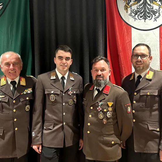 LFR Josef Krenn, HBI Johannes Rohrer, OBI Harald Neuhold & ABI Rudolf Puntigam