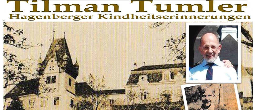 Ein altes Foto zeigt ein klassisches Gebäude mit einem Turm und einem Baum. Der Himmel ist klar.