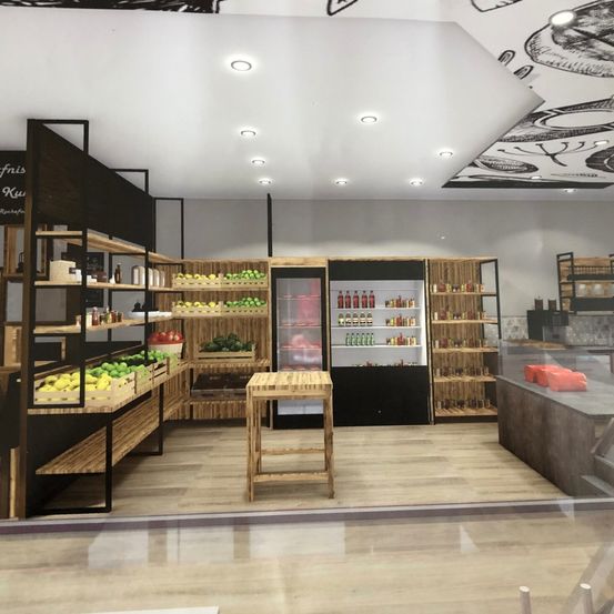 Bild enthält, Architecture, Building, Indoors, Shop, Interior Design, Grocery Store, Sink, Sink Faucet, Market