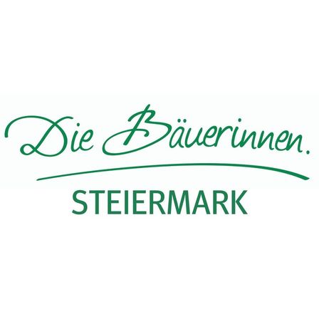 Ein Logo mit dem Text 'Die Bäuerinnen Steiermark' in grüner kursiver Schrift auf weißem Hintergrund.
