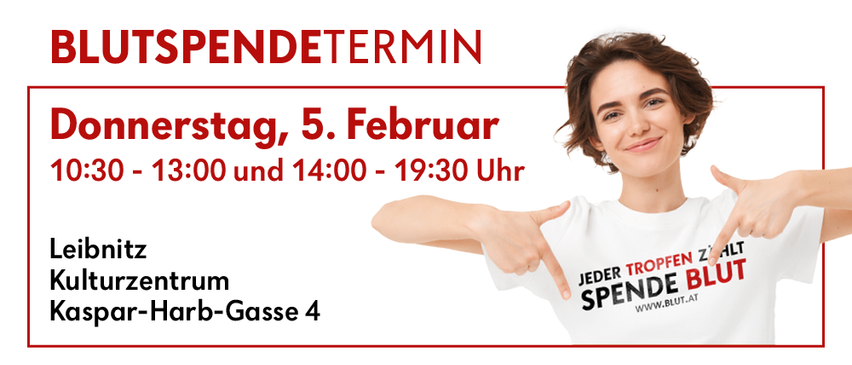 Eine Frau zeigt auf ein weißes T-Shirt mit dem Slogan 'Jeder Tropfen Zahlt'. Unter der Frau steht 'Mittz Gesundheitszentrum'. Das Bild hat einen roten Rand und roten Text.