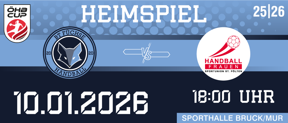 Ein Bild eines Heimspiels von BT Fuchse Handball am 1. Januar 2026 um 18:00 Uhr.
