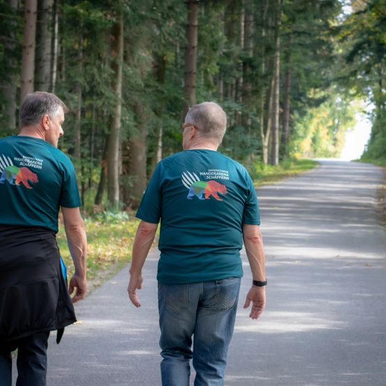Bild enthält, Person, T-Shirt, Walking, Pants, Adult, Male, Man, Path, Vegetation, Road