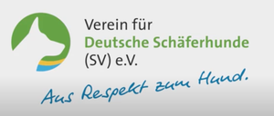 An image of a white background with the words 'Verein für Deutsche Schäfer (SV) e.V.' displayed prominently. The text is centered and in a bold, clear font. The background is plain with no other text or images.