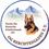Schäferhundeverein Berchtesgaden-Logo. Ein Logo für den Deutschen Schäferhund-Verein Berchtesgaden mit einem Hund und Bergen im Hintergrund.
