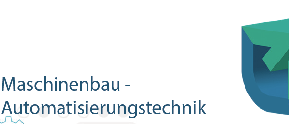 An image displays a logo with text 'Maschinenbau-Automatisierungstechnik' and a QR code on the left side.