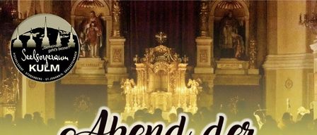 Plakat für einen Abend der Hingabe in der Pfarrkirche Pischelsdorf. Es zeigt einen Chor, mit Text auf Deutsch, datiert für den 12. Dezember 2025.