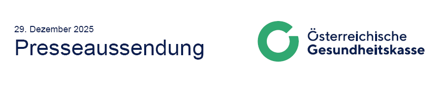 Das Bild zeigt ein Logo mit den Texten 'Dezember 2025' und 'Messeausstellung'. Es enthält einen grünen Kreis mit einem Buchstaben 'C' darin, zusammen mit dem Text 'Österreichische Gesundheitskas'.