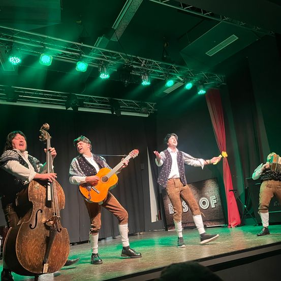 Bild enthält, Group Performance, Person, Guitar, Adult, Male, Man, Female, Woman, Music, Musician