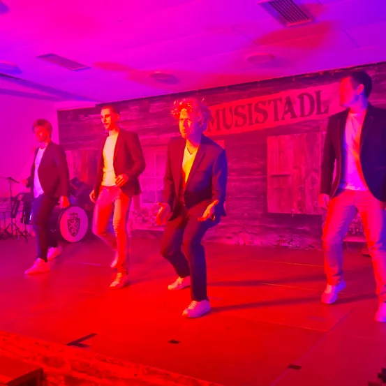 Stage, Urban, Adult, Male, Man, Person, Shoe, Suit, Group Performance, Microphone