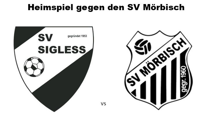 SV Sigless empfängt SV Mörbisch am Freitag, 17. Oktober, ab 17:10 Uhr bis 19:30 Uhr. Die Logos beider Teams sind zu sehen.