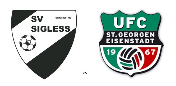 Plakat zeigt ein Fußballspiel zwischen SV Sigless und UFC St. Georgen. Der Spieltermin ist Sonntag, 2. November, mit Zeiten 14:00 und 16:00 Uhr.