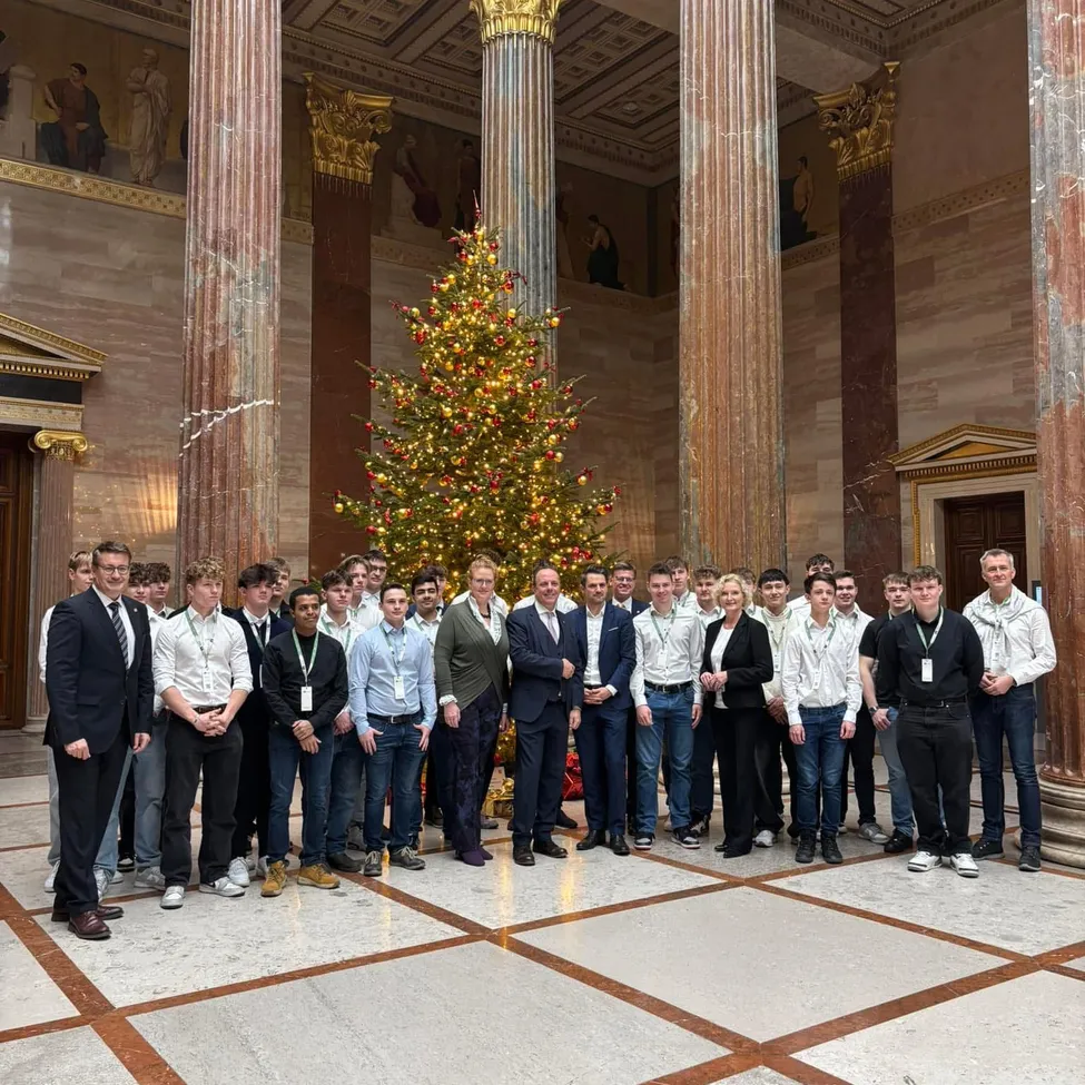 Groupshot, Person, Adult, Male, Man, Christmas Decorations, Festival, Suit, Christmas Tree, Jeans