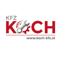 KFZ KOCH Logo, mit Schraubenschlüssel und Zahnrad, und Website-URL: www.koch-kfz.at