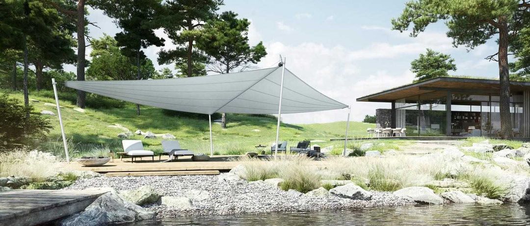 Bild enthält, Outdoors, Shelter, Nature, Scenery, Pond, Grass, Vegetation, Canopy, Tree, Camping