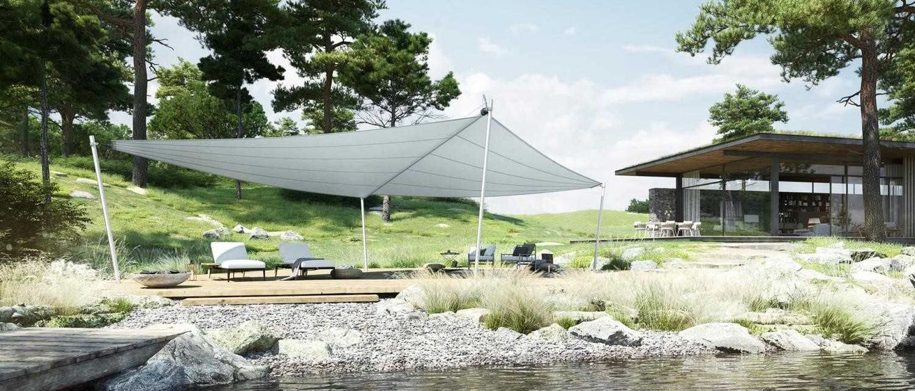 Bild enthält, Outdoors, Shelter, Nature, Scenery, Pond, Grass, Vegetation, Canopy, Tree, Camping