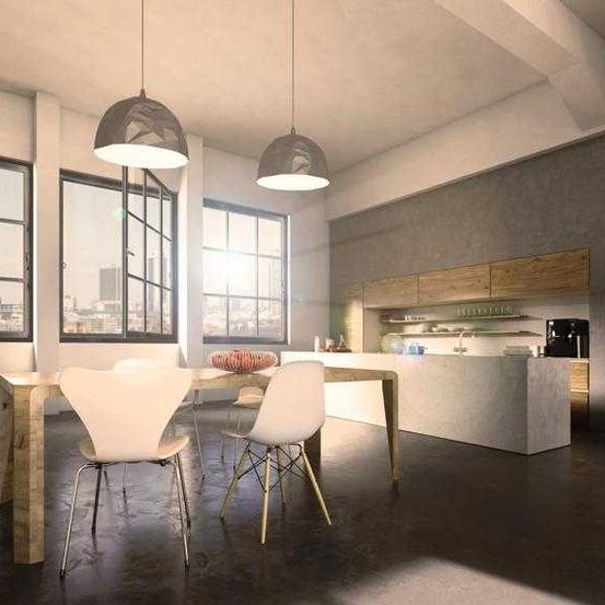 Bild enthält, Floor, Dining Room, Dining Table, Indoors, Table, Flooring, Interior Design, Chair, Lamp, Home Decor