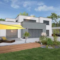 Bild enthält, House, Housing, Villa, Grass, Plant, Backyard, Indoors, Interior Design, Canopy, Terrace